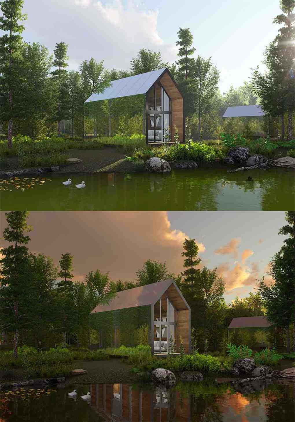 Luxurious Aviation Aluminum Wood House With Lightweight Wateproof Soundproof Villa