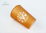 Paper Hot Chocolate Cups , Disposable Juice Cups Shiny Gold Stamping