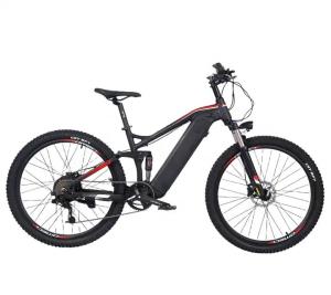 Quality Full Suspension Adults Electric Hybrid Bike 27.5 Inch Double Hydraulic Disk Brakes wholesale
