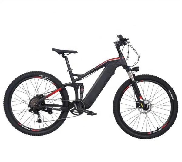 Full Suspension Adults Electric Hybrid Bike 27.5 Inch Double Hydraulic Disk