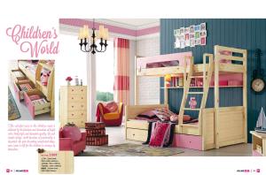 Quality pine wood children bunk bed with 3 drawers solid wood furniture,#1009 wholesale