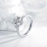 Round Moissanite Jewelry Women 1carat Moissanite Platinum Engagement Rings
