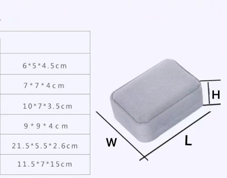 Sky Blue Haze Grey Recycled Paper Jewelry Boxes 6cm*5cm*4.5cm
