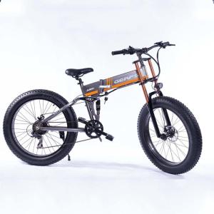 Quality 26 Inch Fat Tire Electric Bike , Mountain Electric Snow Bike Brushless Motor wholesale