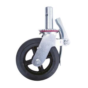Quality 8 inch scaffold caster cast iron wheels rubber caster wheels eagle frame 300kgs wholesale