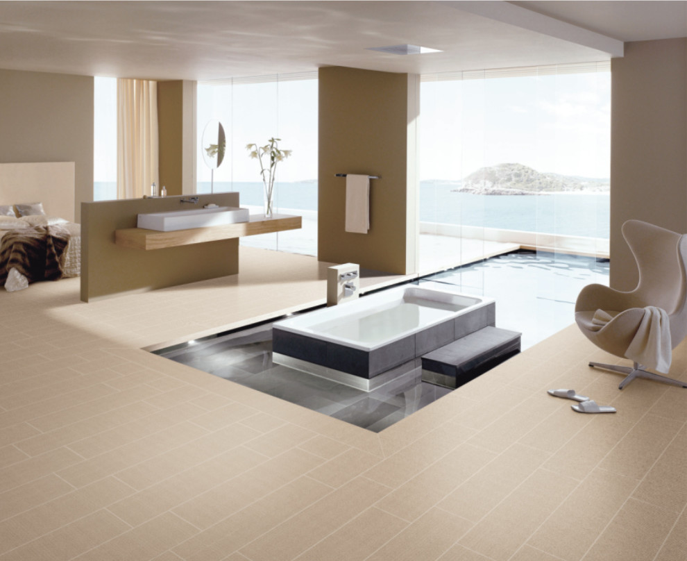 Matt Surface Non Slip Cement Look Porcelain Tile , Rustic Matt Porcelain Tiles 600*600mm