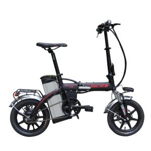 Quality 14 Inch Mini Aluminium Electric Bike , Folding Single Speed Electric Bicycle wholesale
