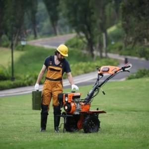 Quality Four Stroke Rotary Hoe Cultivator Hand Activated Power Tiller Machine wholesale