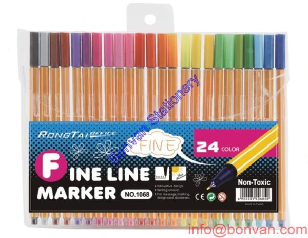24 colors watercolor fineliner, ultra fine tip, Promotional Colored Fineliner