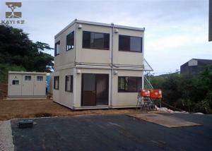 Quality Glass Wool Double Container House Non - Combustible With Platform and Stairs wholesale