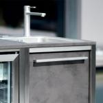 Moistureproof Aluminium 304SUS Modular Kitchen Cabinets With Wheels