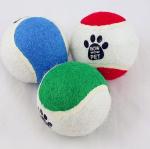 3inch pet toy tennis ball with custom logo printed