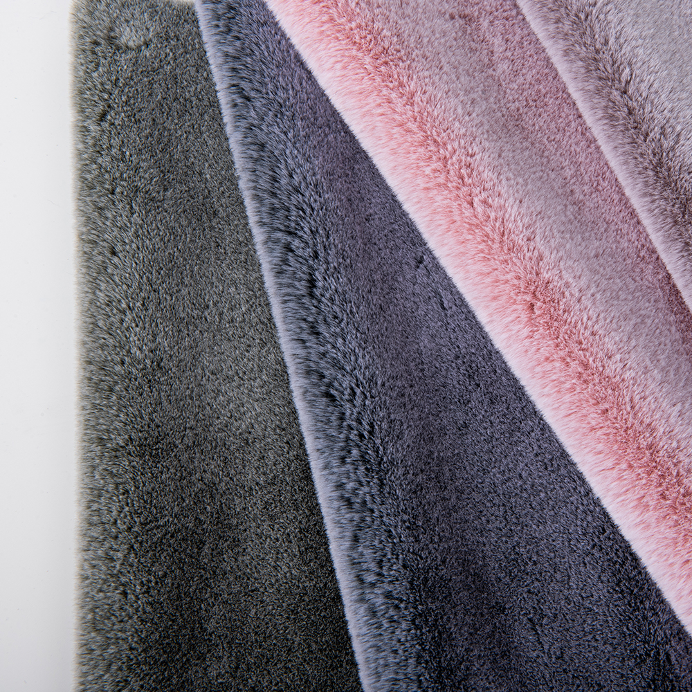 500meters Min Order Faded Color Faux Rabbit Fur Fabric for Garments Scarf Blankets