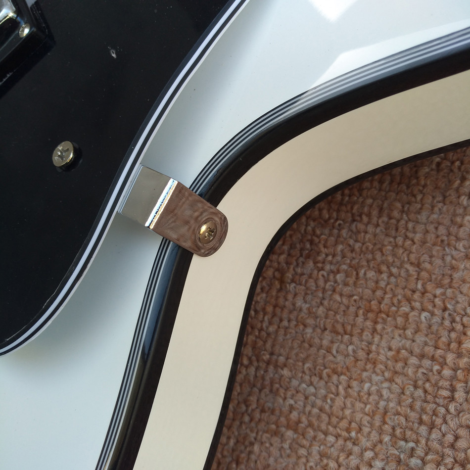 High quality hollow body jazz electric guitar, rosewood fingerboard black binding electric guitar, free shipping