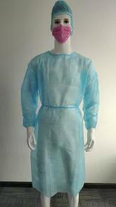 Quality S&amp;J PP Non-woven Disposable 15g Lightweight Visitor Gown CE Far Infrared Disposable Medical Isolation Gown wholesale