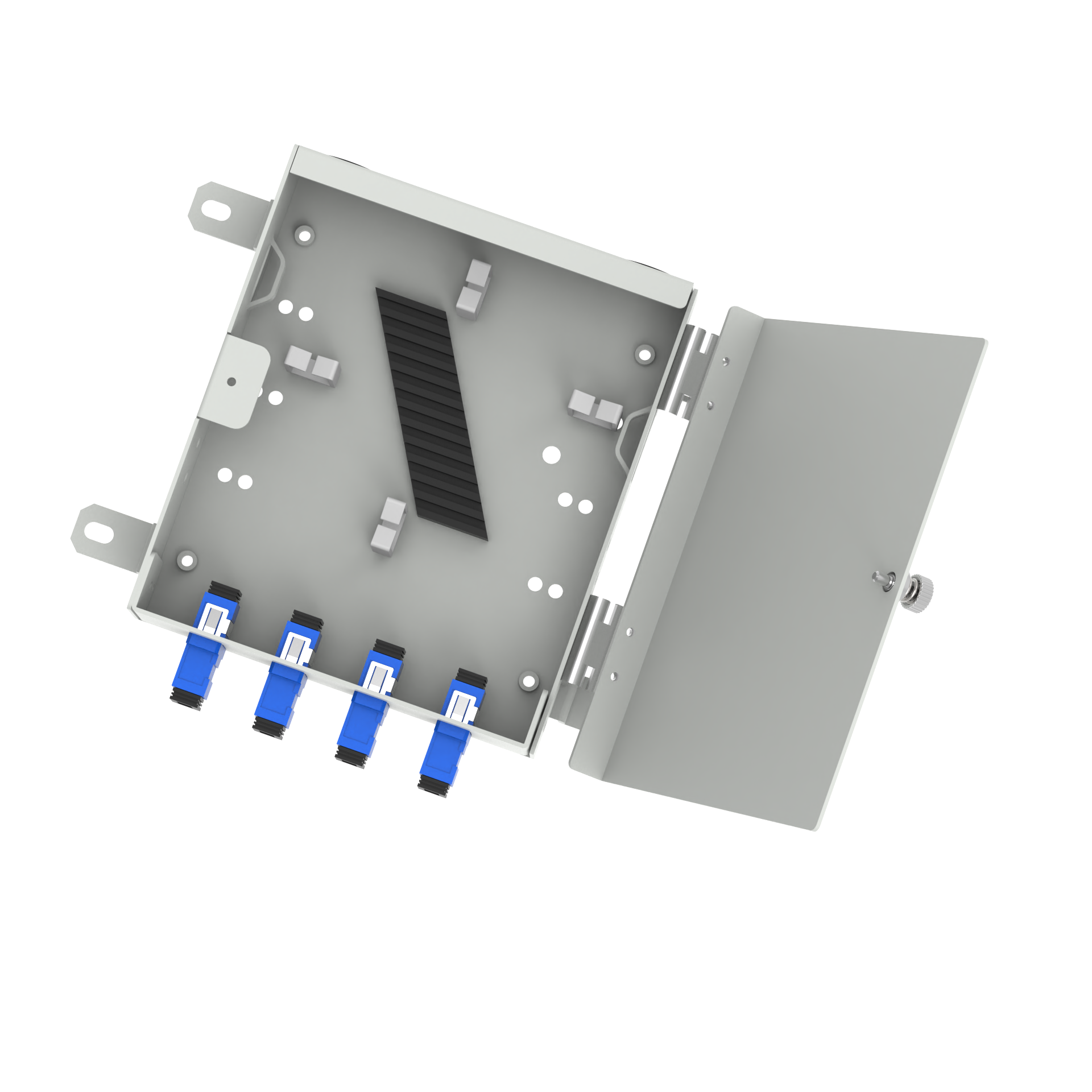 SC UPC Type 4 Cores Fiber Optic FTTH Terminal Box for Network FTTH Infrastructure