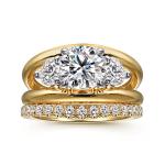 14K Platinum VVS Clarity HPHT Round Cut Lab Grown Diamond Wedding Band DEFGH
