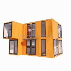 Quality s Modern Double-Story Glass Walls Container House using 50/75/100mm Wave Sandwich Panel Detachable Collapsible Steel Van for Office wholesale