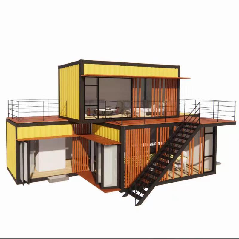 Customized Color Modern Luxury Prefabricated Steel Houses with Toilet Shop Custom Selection