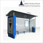 Galvanized 304# SS T8 Tubes 24h Bus Station Shelter