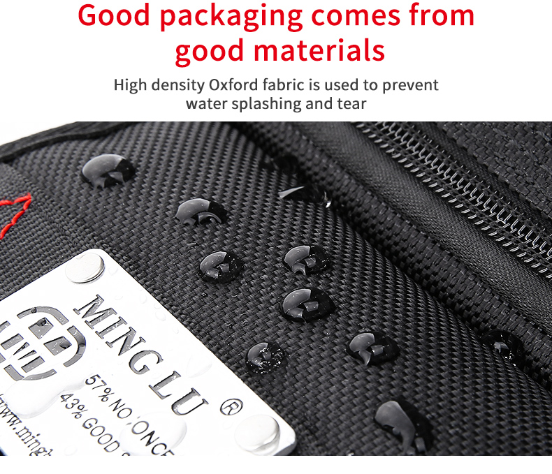 Leisure Style Men'S Outdoor Waterproof Waist Bag Length 27cm Lightweight