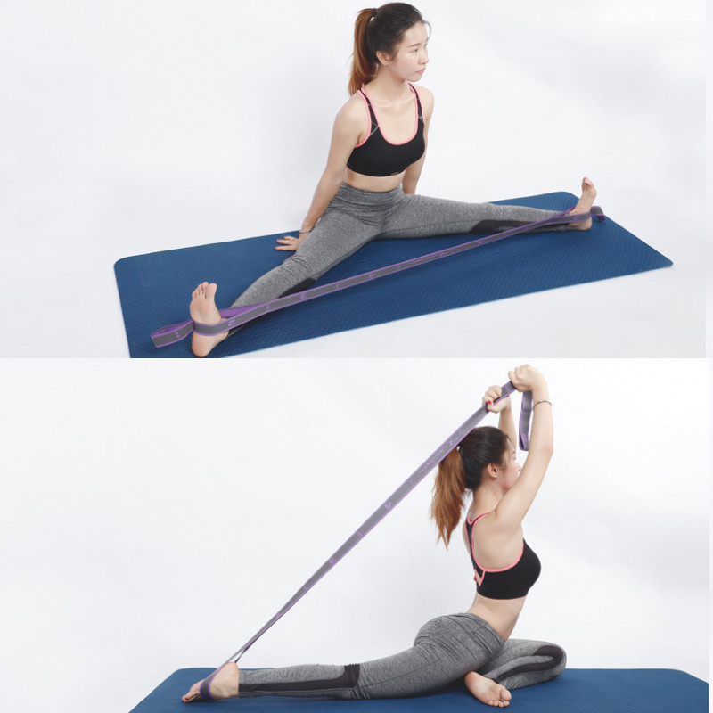 Custom Adjustable Long Polyester Latex Elastic Exercise Resistance Bands for Latin Dance Fitness