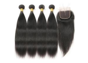 Quality 8A Grade Virgin Human Hair Extensions , Machine Weft 40&quot; Virgin Mongolian Straight Hair wholesale
