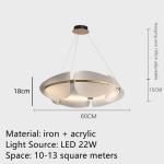 Modern Acrylic LED Chandeliers Living Room Creative Nordic Atmospheric