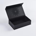 Black Magnetic Suction Packaging Gift Box For Cosmetics Necklace Jewelry