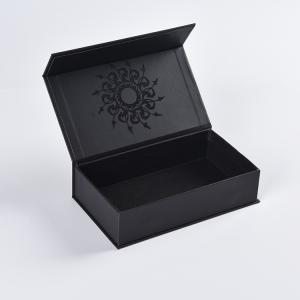 Quality Black Magnetic Suction Packaging Gift Box For Cosmetics Necklace Jewelry Packaging wholesale