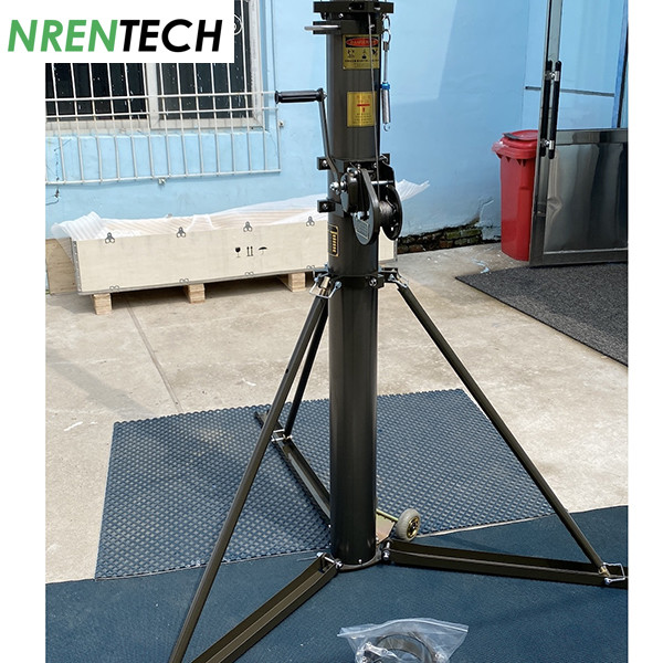 15m Aluminum Mobile Crank Up Telescoping Mast 10kg payloads