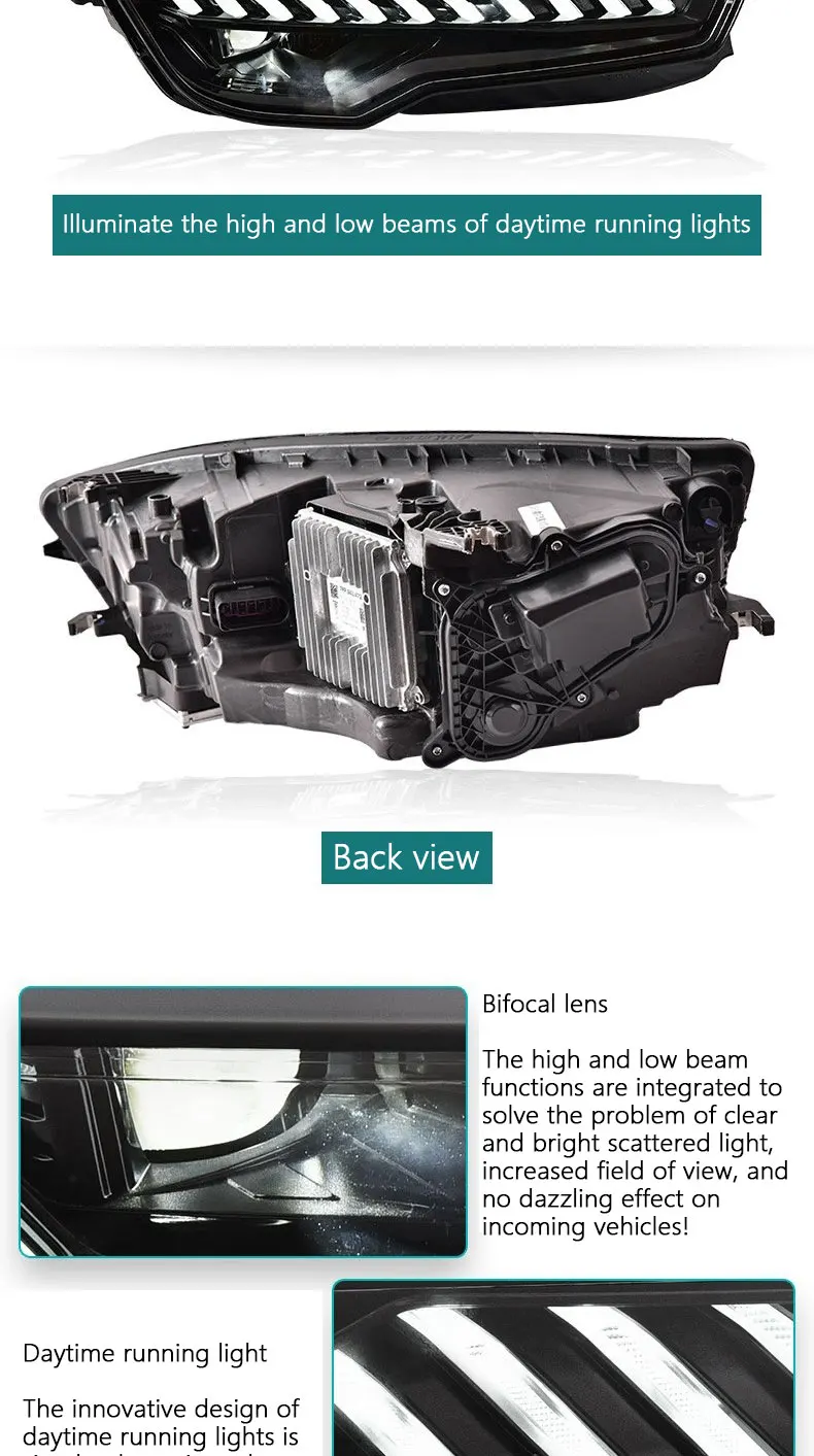 LED Headlight For Audi A7 2011-2018 Modified RS7 Head Front Light Laser Lens Lamp Car Accessories
