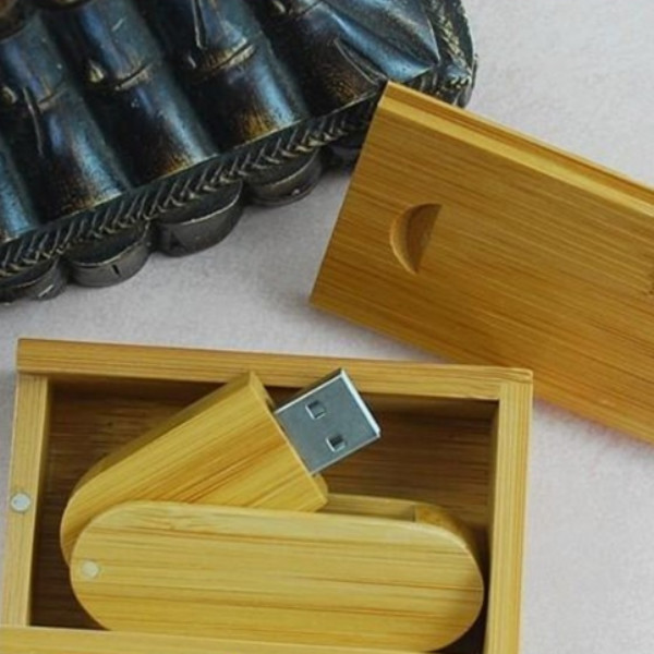 Wood Swivel Usb Memory Device Drive , 4Gb 16Gb Mini Usb Memory Stick 1 Year Warranty