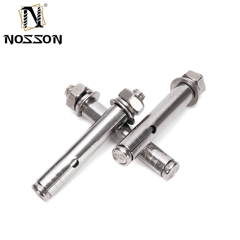 Metric Stainless Steel Hex Nut Sleeve Round Hole Body Flat Washer and Spring Washer Anchor Bolt Finish Longer Life TiCN Capacity 700