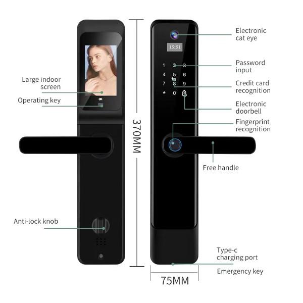 Cheap Fingerprint Security Door Lock Smart Door Lock for sale