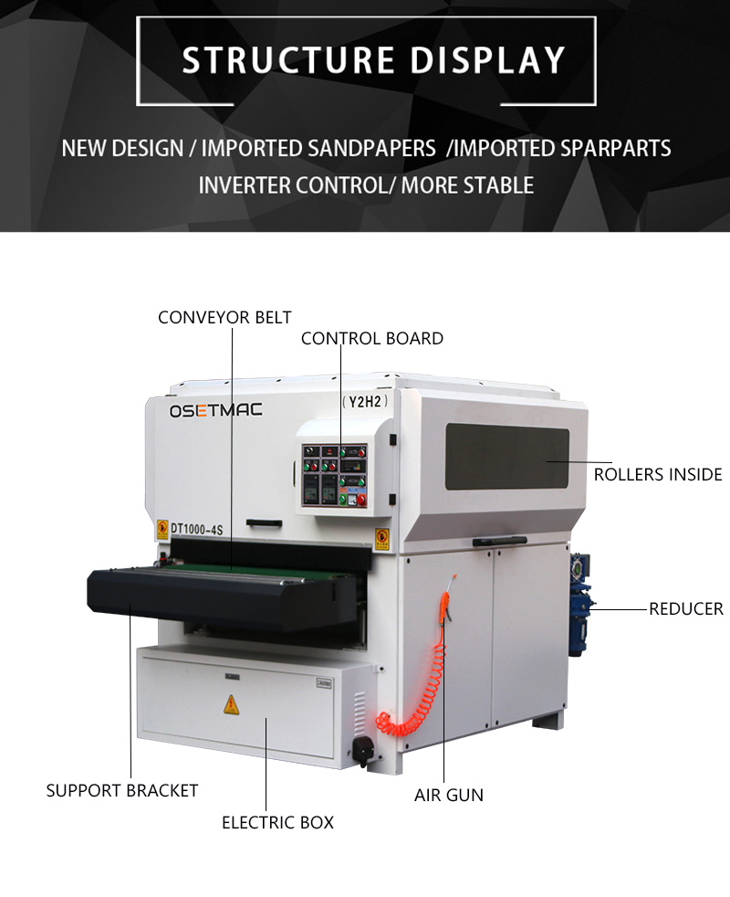 7.75kW Power Automatic Brush Sanding Machine for MDF Sanding within OSETMAC's Range