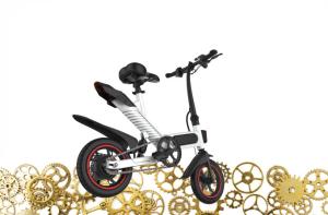 Quality Portable Full Size Folding Electric Bike Maximum Speed 25km / H Front &amp; Rear 12 Inch wholesale