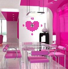 Quality Heart Wall Decoration Designer Wall Sticker Clocks 10A054 wholesale