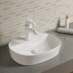 Concise Clear Counter Top Bathroom Sink High-Temperature Firing Wash Basin