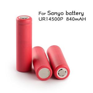 Quality Genuine Sanyo 14500 vapor ecig mod batteries high capacity 3.7V Sanyo UR14500P 840mAh Sanyo 14500 rechargeable battery wholesale