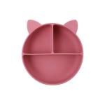 Food Grade Silicone Baby Cat Divided Plate Feeding Bowl Cartoon Fox Dishes