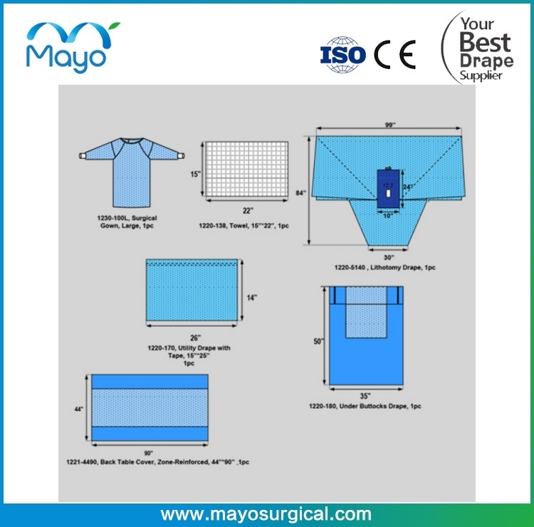 Peri GYN Surgical Pack With Lithotomy T Drape And Large Gown