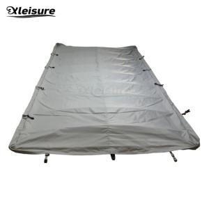 Quality Durable Rigid Endless Swim Spa Covers Rectangle Hot Tub Lid Covers Dark Brown wholesale