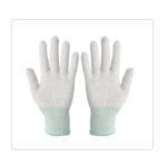 Electronic Industry Grey Carbon Fiber Knit PU Gloves