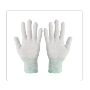 Quality Electronic Industry Grey Carbon Fiber Knit PU Gloves wholesale