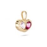 Valentine Days Gift Colorful Heart Shaped Gemstone Pendant Necklaces For
