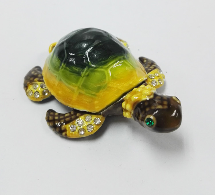 New coming style turtle shaped crystal trinket box turtle trinket box turtlejewelry box