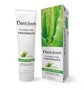 Quality New arrival Dentifresh certified organic aloe vera dental care baking soda teeth whitening natural plant extract toothpa wholesale