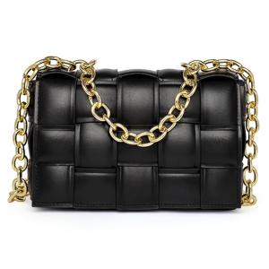 Quality Weave Flap Womens Leather Messenger Bag PU Leather Crossbody Bag wholesale
