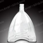 ISO9001 Square shaped Luxury Spirits Brandy Glass Bottle